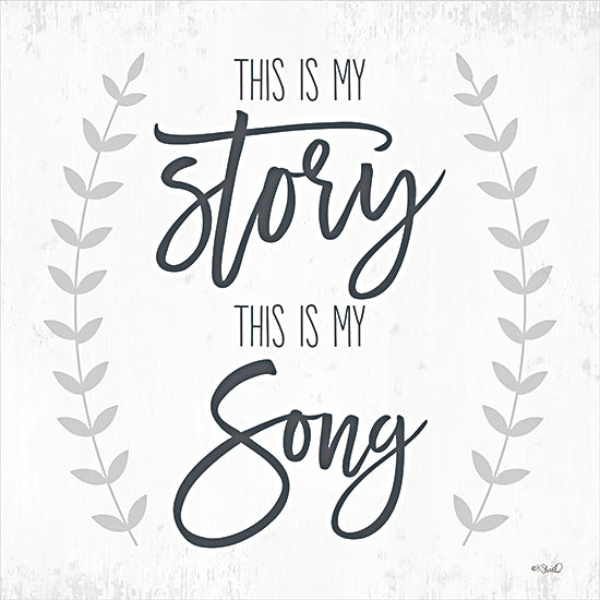 Kate Sherrill KS190 - KS190 - This is My Story I - 12x12 My Story, My Song, Calligraphy, Greenery, Motivational, Signs from Penny Lane