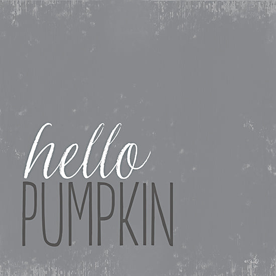 Kate Sherrill KS195 - KS195 - Hello Pumpkin I - 12x12 Hello Pumpkin, Black & White, Autumn, Chalkboard, Signs from Penny Lane