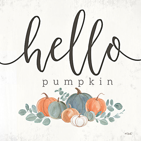 Kate Sherrill KS196 - KS196 - Hello Pumpkin II - 12x12 Hello Pumpkin, Pumpkins, Gourds, Autumn, Calligraphy, Signs from Penny Lane