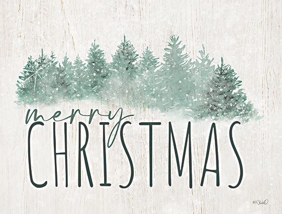 Kate Sherrill KS267 - KS267 - Merry Christmas Trees - 16x12 Christmas, Holidays, Trees, Pine Trees, Christmas Trees, Forest, Merry Christmas, Typography, Signs, Textual Art, Winter from Penny Lane