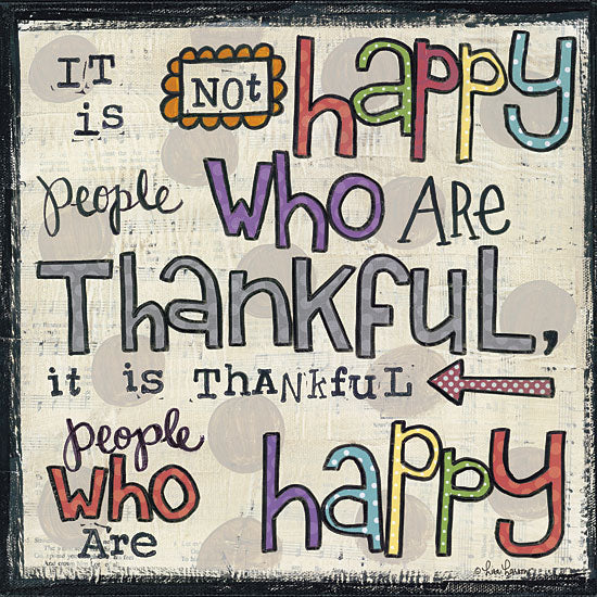 Lisa Larson LAR336 - Thankful People - Happy, Typography, Signs from Penny Lane Publishing