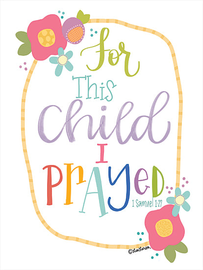 Lisa Larson LAR412 - LAR412 - For This Child is Prayed - 12x16 Children, Bible Verse, Samuel, Religious, Babies, Signs from Penny Lane