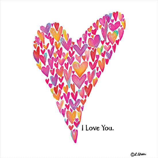 Lisa Larson LAR439 - LAR439 - I Love You Heart - 12x12 I Love You, Hearts, Abstract, Love, Valentine's Day from Penny Lane