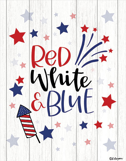 Lisa larson LAR443 - LAR443 - Red White & Blue - 12x12 Red, White & Blue, Americana, Patriotic, Firecrackers, Stars, America from Penny Lane