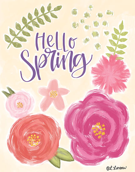 Lisa Larson LAR446 - LAR446 - Hello Spring - 12x16 Hello Spring, Springtime, Flowers, Greenery, Signs from Penny Lane