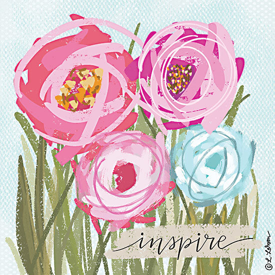Lisa Larson LAR465 - LAR465 - Floral Inspire - 12x12 Abstract, Flowers, Inspire, Motivational, Signs from Penny Lane