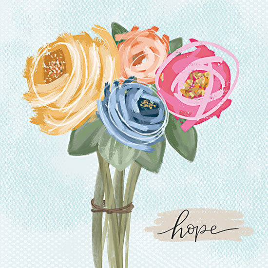 Lisa Larson LAR466 - LAR466 - Floral Hope - 12x12 Abstract, Flowers, Bouquet, Hope, Motivational, Signs, Abstract from Penny Lane