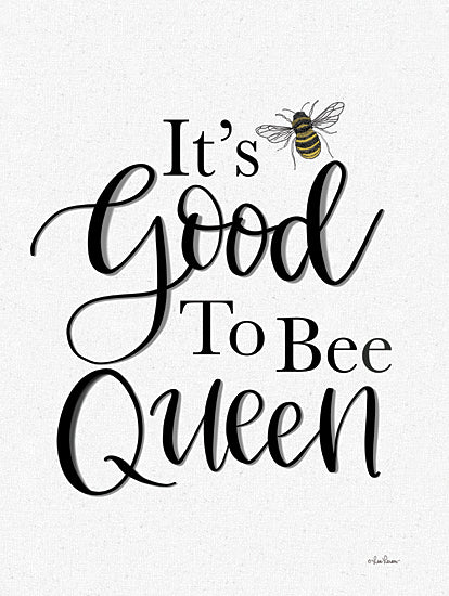 Lisa Larson LAR481 - LAR481 - It's Good to be Queen     - 12x16 Inspirational, It's Good to Bee Queen, Typography, Signs, Textual Art, Bees, Whimsical, Spring, Farmhouse/Country from Penny Lane