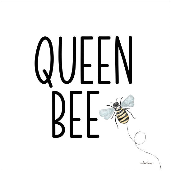 Lisa Larson LAR484 - LAR484 - Queen Bee I    - 12x12 Queen Bee, Insects, Bees, Typography, Signs from Penny Lane