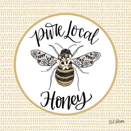 Lisa Larson LAR494 - LAR494 - Pure Local Honey - 12x12  Honey, Bees, Advertisement, Bees, Calligraphy, Signs from Penny Lane
