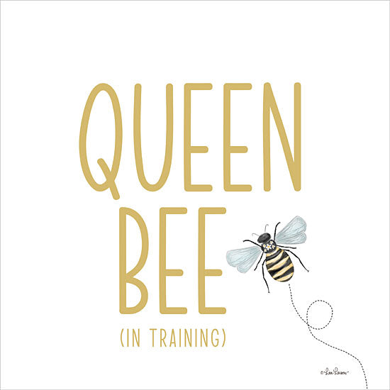 Lisa Larson LAR557 - LAR557 - Queen Bee      - 12x12 Humor, Typography, Signs, Textual Art, Queen Bee (In Training), Bees, Tweens, Children from Penny Lane