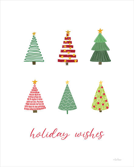 Lisa Larson LAR569 - LAR569 - Holiday Wishes Christmas Trees - 12x16 Christmas, Holidays, Christmas Trees, Trees, Holiday Wishes, Typography, Signs, Textual Art from Penny Lane