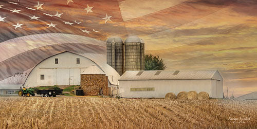 Lori Deiter LD1041 - American Farmland - American Flag, Farm, Barn, Fields, USA from Penny Lane Publishing