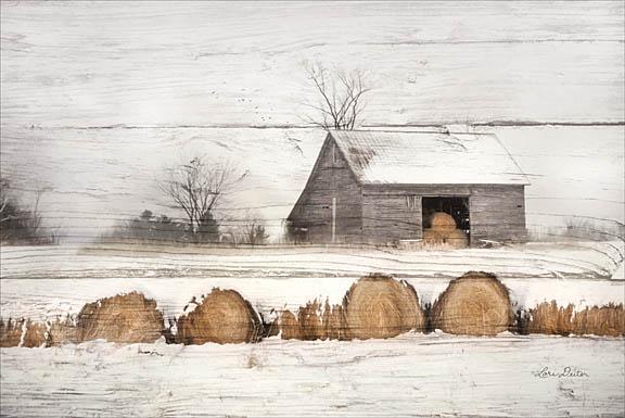 Lori Deiter LD1049 - Vermont Hay - Hay, Snow, Winter, Barn, Farm from Penny Lane Publishing