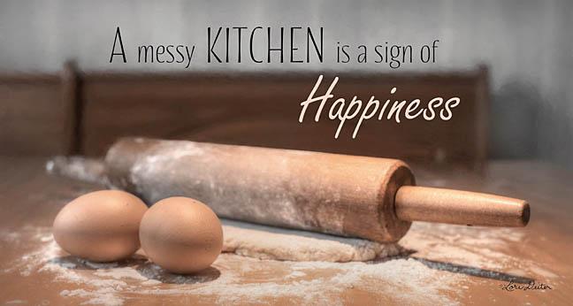 Lori Deiter LD1063 - A Messy Kitchen is a Sign of Happiness - Kitchen, Rolling Pin, Inspirational, Baking from Penny Lane Publishing