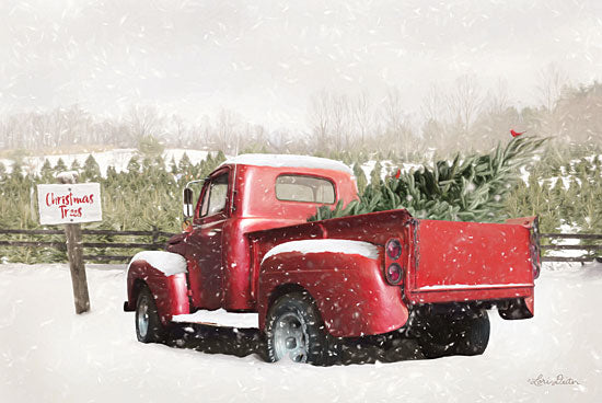 Lori Deiter LD1495 - LD1495 - Christmas Tree Pick - 18x12 Christmas Tree, Cardinals, Truck, Vintage, Snow, Winter from Penny Lane