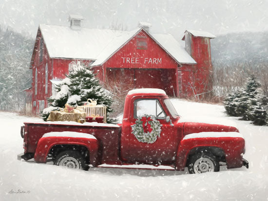 Lori Deiter LD1502 - LD1502 - Tree Farm Special Delivery   - 18x12 Christmas, Holidays, Christmas Trees, Christmas Tree Delivery, Truck, Red Truck, Winter, Snow, Photography, Farm, Tree Farm from Penny Lane
