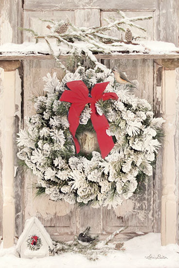 Lori Deiter LD1510 - LD1510 - Feeding Station II  - 12x18 Birds, Birdhouse, Wreath, Pinecones from Penny Lane