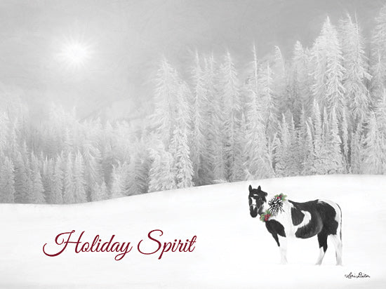 Lori Deiter LD1854 - LD1854 - Holiday Spirit - 16x12 Holidays, Landscape, Horse, Holiday Spirit, Christmas, Snow, Winter from Penny Lane