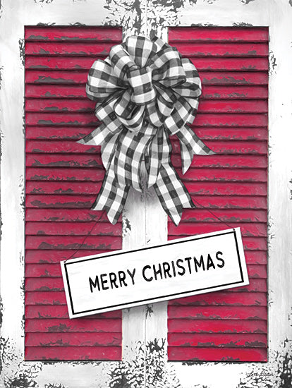 Lori Deiter LD1868 - LD1868 - Christmas Shutters Merry Christmas - 12x16 Holidays, Shutters, Buffalo Plaid, Bow, Merry Christmas, Rustic from Penny Lane