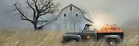 Lori Deiter LD1883A - LD1883A - Fall Pumpkin Harvest  - 36x12 Halloween, Truck, Farm, Spooky, Harvest, Wheat, Fields from Penny Lane