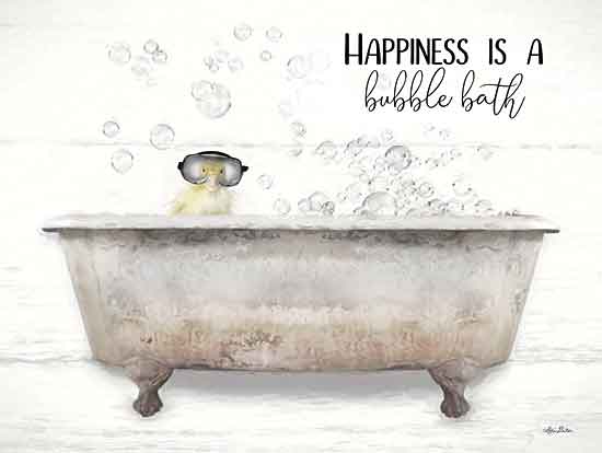 Lori Deiter LD1932 - LD1932 - Happiness Bubble Bath - 16x12 Signs, Typography, Bathtub, Duckling, Goggles, Humor, Bubble Bath from Penny Lane