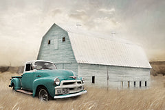 LD2054 - Teal Barn and Truck - 18x12