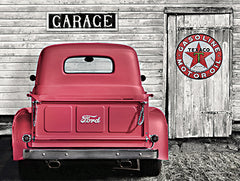 LD2070 - Red Truck with Texaco Sign - 16x12