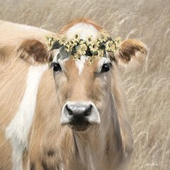 LD2107 - Floral Cow I - 12x12