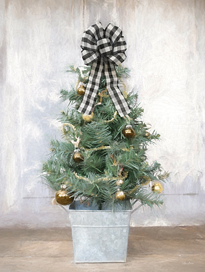 Lori Deiter LD2142 - LD2142 - Buffalo Plaid Mini Tree   - 12x16 Holidays, Christmas Tree, Black & White Gingham, Photography from Penny Lane