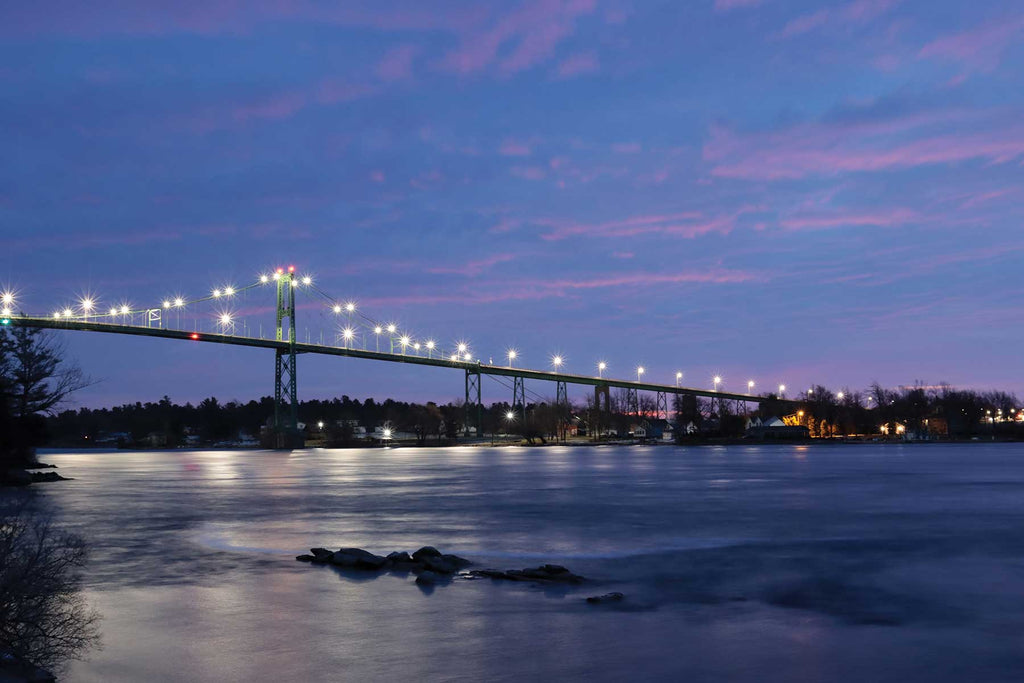 Lori Deiter LD2153 - LD2153 - Bridge at Night - 18x12 Bridge, Nighttime, River, Lights, Photography from Penny Lane