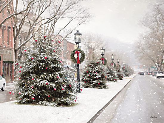Lori Deiter LD2160 - LD2160 - Holiday Streets - 16x12 Holidays, Street, Town, Christmas Trees, Wreaths, Winter, Photography from Penny Lane