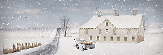 Lori Deiter LD2164A - LD2164A - May Your Days be Merry - 36x12 Barn, Farm, Road, Truck, Winter, Snow, Landscape from Penny Lane