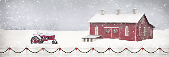 Lori Deiter LD2165B - LD2165B - Enjoy Winter - 36x12 Barn, Farm, Tractor, Fence, Holiday, Holiday Decorations, Winter, Snow from Penny Lane