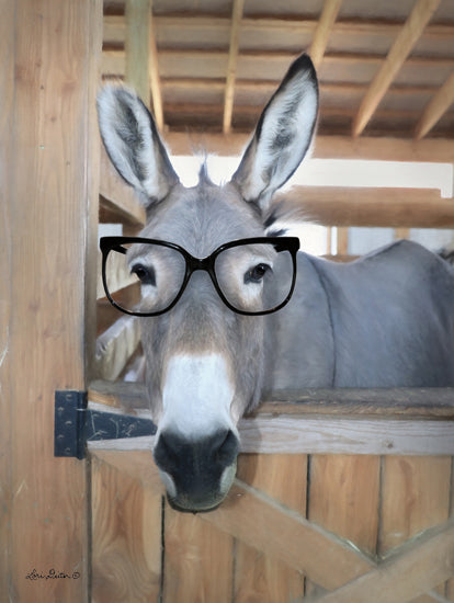 Lori Deiter LD2203 - LD2203 - Smart Ass - 12x16 Donkey, Barn, Humorous, Portrait, Selfie, Glasses from Penny Lane