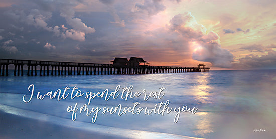 Lori Deiter LD2205 - LD2205 - Rest of My Sunsets I - 18x9 Sunsets, Dock, Ocean, Nature, Calligraphy, Coastal, Photography from Penny Lane