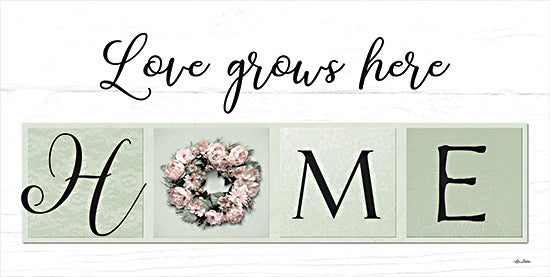 Lori Deiter LD2253 - LD2253 - Love Grows Here - 18x9 Love Grow Here, Wreath, Peony Flowers, Signs, Block Letters from Penny Lane