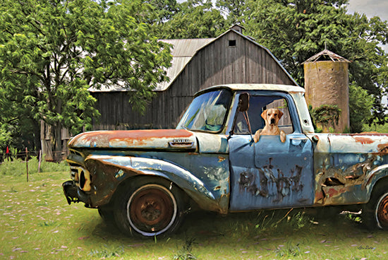 Lori Deiter LD2272 - LD2272 - Born to Ride - 18x12 Rusty Truck, Truck, Dog, Barn, Farm, Photography from Penny Lane