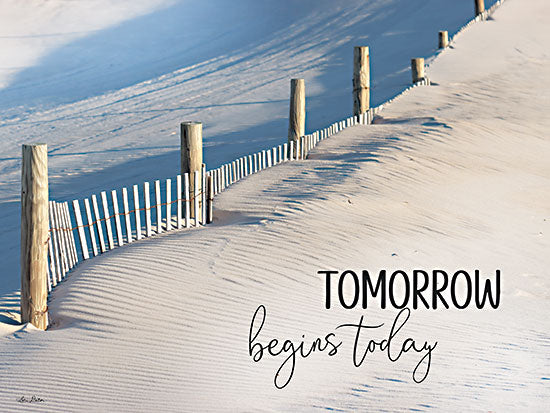 Lori Deiter LD2295 - LD2295 - Tomorrow Begins Today - 16x12 Tomorrow Begins Today, Coastal, Beach, Sand, Fence, Motivational, Signs from Penny Lane