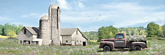Lori Deiter LD2323A - LD2323A - Annville Summer Fields - 36x12 Barn, Farm, Truck, Flowers, Wild Flowers, Landscape, Photography from Penny Lane