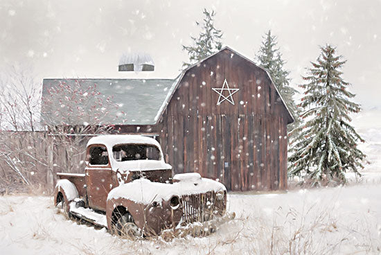 Lori Deiter LD2382 - LD2382 - Youth is a Gift - 18x12 Photography, Barn, Farm, Winter, Rusty Truck, Truck, Snow, Barn Star, Trees from Penny Lane