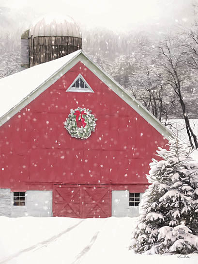 Lori Deiter LD2394 - LD2394 - That Christmas Feeling - 12x16 Holidays, Barn, Farm, Winter, Wreath, Photography from Penny Lane