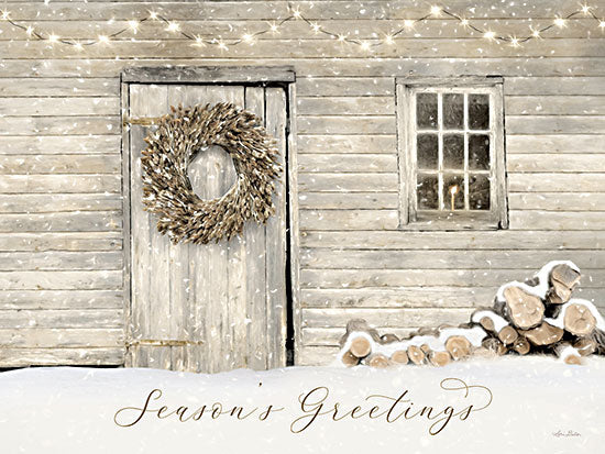 Lori Deiter LD2421 - LD2421 - Old Farm Christmas - 16x12 Holidays, Season's Greetings, Farm, Wreath, Winter, Lights, Photography from Penny Lane