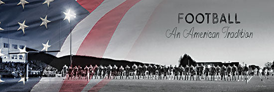 Lori Deiter LD2467A - LD2467A - Football - An American Tradition - 36x12 Football, American Tradition, American Flag, Patriotic, Football Team, Football Players, Masculine, Photography, Football Field, Signs from Penny Lane
