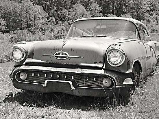 Lori Deiter LD2494 - LD2494 - Rustic Charm IV - 16x12 Car, Oldsmobile, Rusty Car, Vintage, Antique, Photography, Black & White from Penny Lane