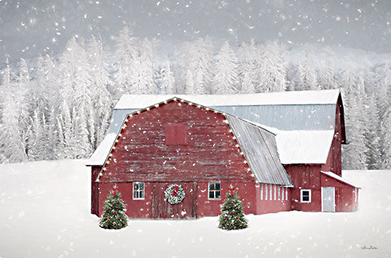 Lori Deiter LD2501 - LD2501 - Red Christmas   - 18x12 Holidays, Barn, Christmas, Winter, Snow, Christmas Trees, Photography from Penny Lane