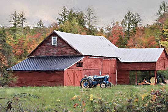 Lori Deiter LD2561 - LD2561 - Red Adirondack Barn - 18x12 Barn, Farm, Tractor, Photography, Autumn, Harvest from Penny Lane