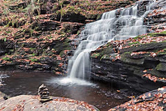 LD2595 - Peaceful Day at Mohican Falls - 18x12