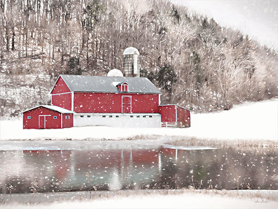 Lori Deiter LD2629 - LD2629 - Belleville Snowy Barn - 16x12 Barn, Red Barn, Farm, Pond, Landscape, Winter, Photography, Winter from Penny Lane