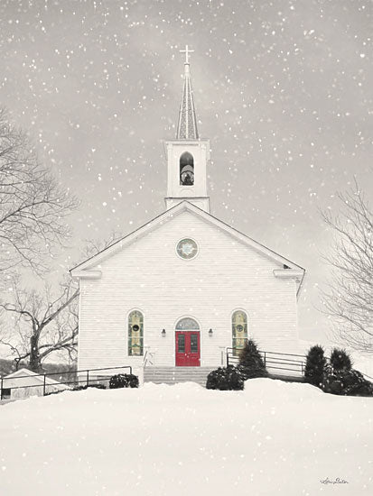 Lori Deiter LD2722 - LD2722 - Hilltop Church - 12x18 Photography, Church, Winter, Snow, Country Church, Religious from Penny Lane